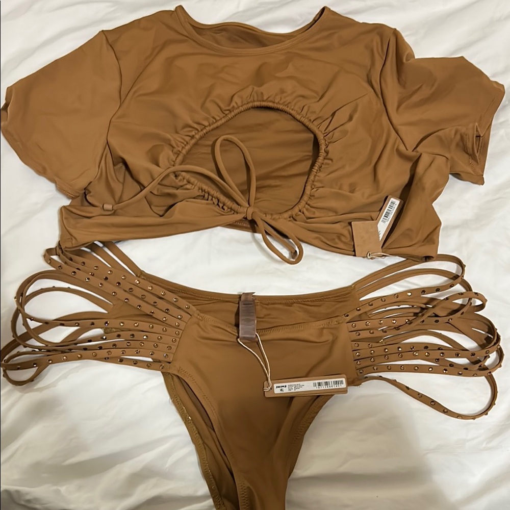 NWT SKIMS 3 Piece Cutout Bikini Set